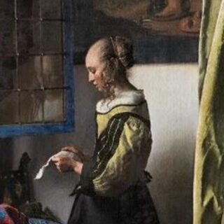 新品】フェルメール 『窓辺で手紙を読む女』高密度複製画 ポスター 大